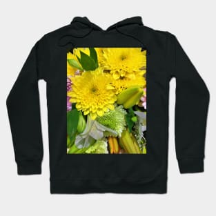 Bouquet of White, Yellow, Pink and Green Flowers - Beautiful Floral Photo Hoodie